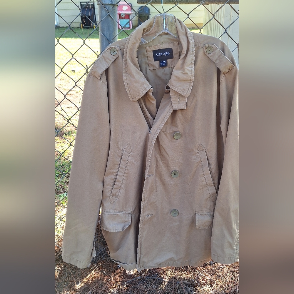St. John's Bay Khaki Military Jacket